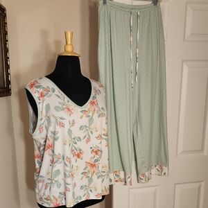 Flora Nikrooz Mint Floral Pajama Set